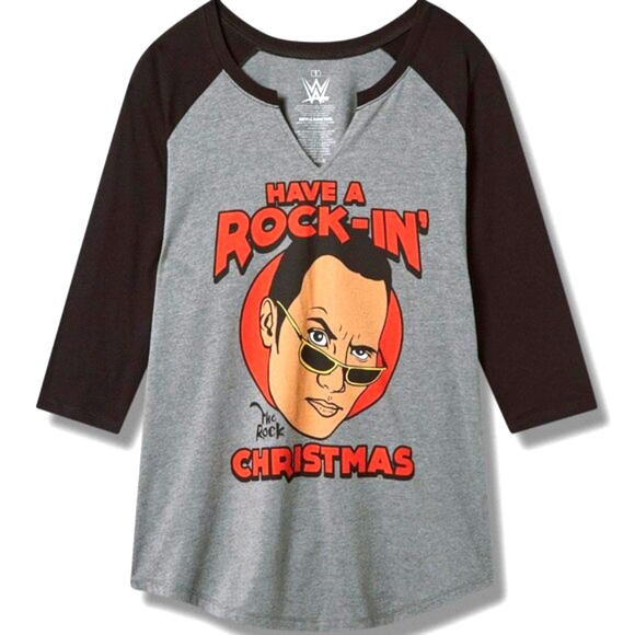 ❤️NWT VINTAGE TORRID TEE - THE ROCK DWANE JOHNSON - CHRISTMAS HOLIDAY PLUS SIZE - Picture 1 of 12